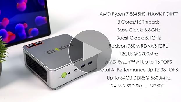 Amazon.com: GMKtec Gaming Mini PC AMD Ryzen 7 8845HS 2TB